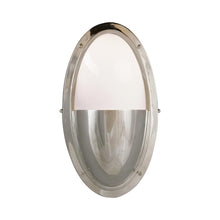 Load image into Gallery viewer, Pelham Oval Wall Light in Polished Nickel.
