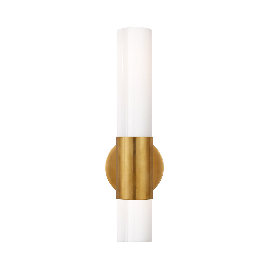 Penz Bath Wall Light in Hand-Rubbed Antique Brass.