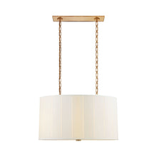 Load image into Gallery viewer, Perfect Pleat Pendant Light in Soft Brass (Oval).
