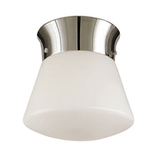 Load image into Gallery viewer, Perry Flush Mount Ceiling Light in Polished Nickel.
