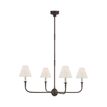 Load image into Gallery viewer, Piaf Chandelier in Aged Iron and Ebonized Oak (4-Light).
