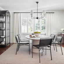 Load image into Gallery viewer, Piaf Chandelier in dining room.
