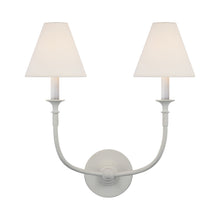 Load image into Gallery viewer, Piaf Wall Light in Plaster White (2-Light).
