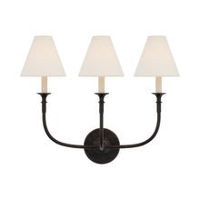 Load image into Gallery viewer, Piaf Wall Light in Aged Iron (3-Light).
