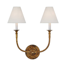 Load image into Gallery viewer, Piaf Wall Light in Antique Gild (2-Light).
