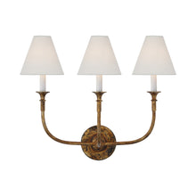 Load image into Gallery viewer, Piaf Wall Light in Antique Gild (3-Light).
