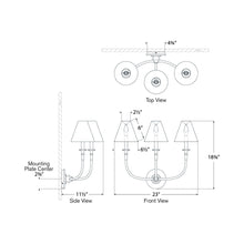 Load image into Gallery viewer, Piaf Wall Light - line drawing.
