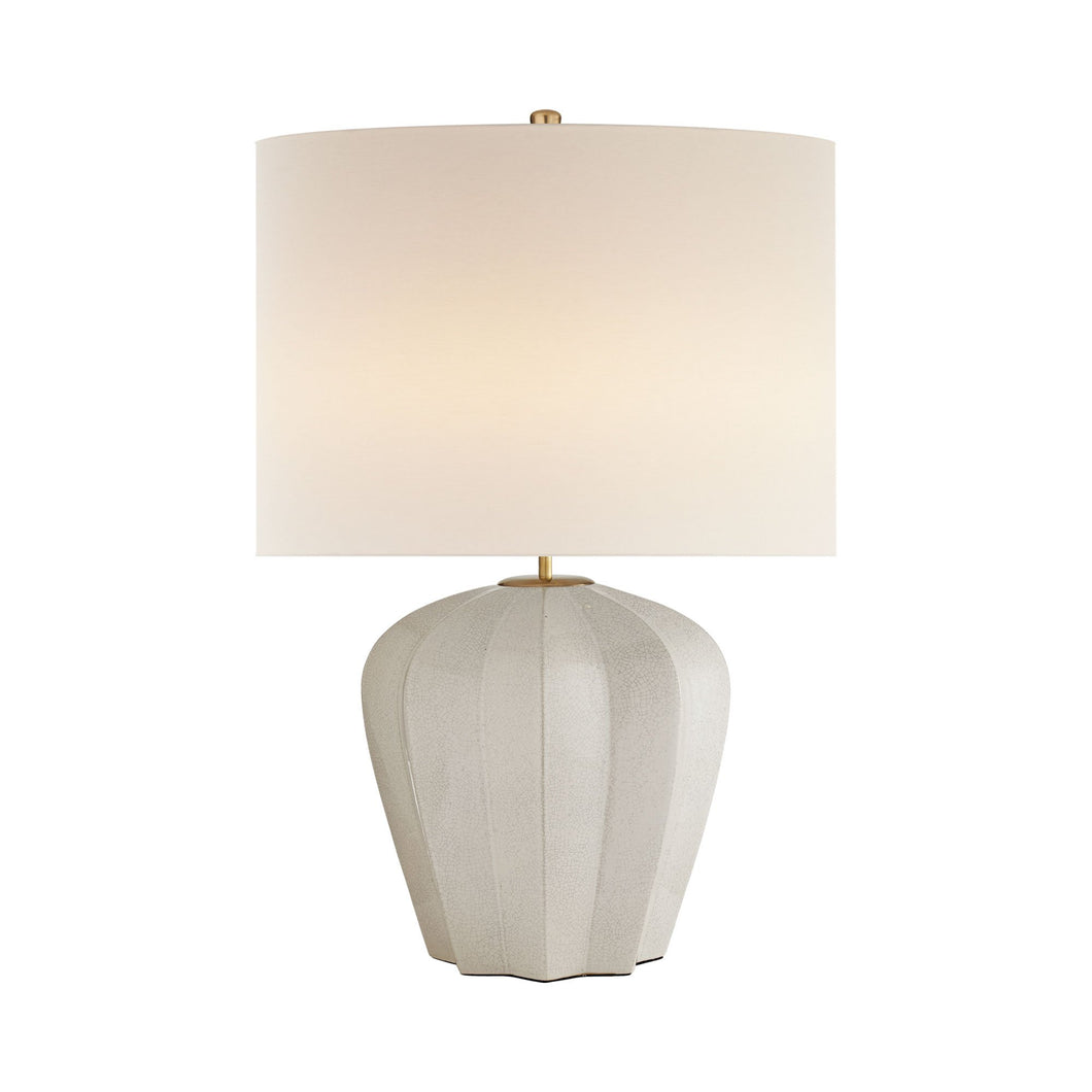 Pierrepont Table Lamp in Bone Craquelure.