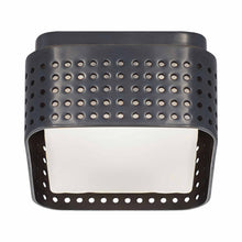 Load image into Gallery viewer, Precision LED Flush Mount Ceiling Light in Bronze/Clouded Glass(4.5" Square).
