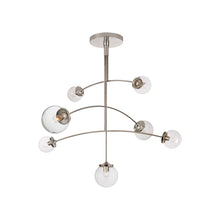 Load image into Gallery viewer, Prescott Chandelier in Polished Nickel/Clear (Large).
