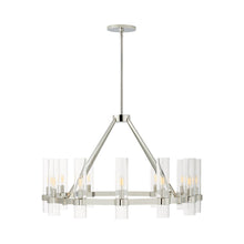 Load image into Gallery viewer, Presidio Chandelier in Polished Nickel.
