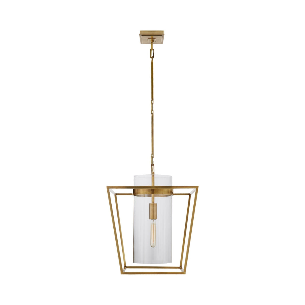 Presidio Small Lantern in Hand-Rubbed Antique Brass.
