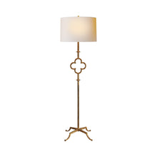 Load image into Gallery viewer, Quatrefoil Floor Lamp in Gilded Iron.
