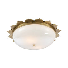 Load image into Gallery viewer, Rachel Flush Mount Ceiling Light in Natural Brass (Large).
