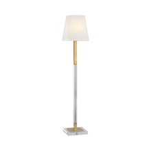Load image into Gallery viewer, Reagan LED Floor Lamp in Antique-Burnished Brass/Crystal.
