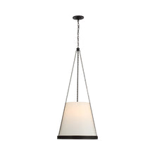Load image into Gallery viewer, Reese LED Pendant Light in Bronze/Linen (Medium).
