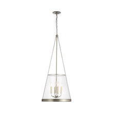 Load image into Gallery viewer, Reese LED Pendant Light in Polished Nickel/Clear Glass (Medium).

