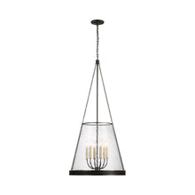 Load image into Gallery viewer, Reese LED Pendant Light in Bronze/Clear Glass (Large).
