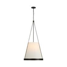 Load image into Gallery viewer, Reese LED Pendant Light in Bronze/Linen (Large).
