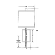 Load image into Gallery viewer, Refined Rib Wall Light - line drawing.

