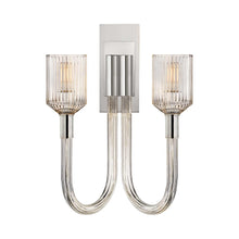 Load image into Gallery viewer, Reverie Double Wall Light in Polished Nickel.
