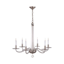 Load image into Gallery viewer, Robinson Chandelier in Polished Nickel (Medium).
