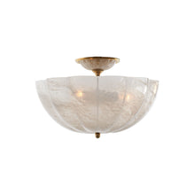 Load image into Gallery viewer, Rosehill Semi Flush Mount Ceiling Light in Hand-Rubbed Antique Brass (Small).
