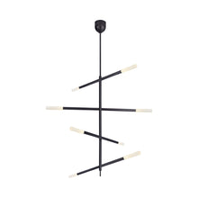 Load image into Gallery viewer, Rousseau Articulating LED Chandelier in Bronze/Etched Crystal (Large).
