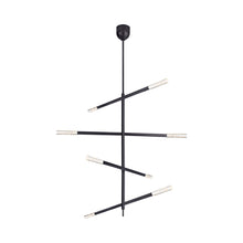 Load image into Gallery viewer, Rousseau Articulating LED Chandelier in Bronze/Seeded Glass (Large).
