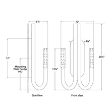 Load image into Gallery viewer, Rousseau Double LED Wall Light - line drawing.
