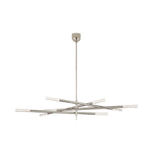 Load image into Gallery viewer, Rousseau Grande LED Chandelier in Polished Nickel/Seeded Glass (8-Light).
