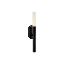 Load image into Gallery viewer, Rousseau LED Bath Wall Light in Bronze/Etched Crystal (1-Light/Small).
