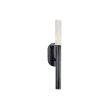 Load image into Gallery viewer, Rousseau LED Bath Wall Light in Bronze/Seeded Glass (1-Light/Small).
