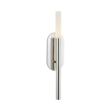Load image into Gallery viewer, Rousseau LED Bath Wall Light in Polished Nickel/Etched Crystal (1-Light/Medium).
