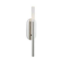 Load image into Gallery viewer, Rousseau LED Bath Wall Light in Polished Nickel/Seeded Glass (1-Light/Medium).
