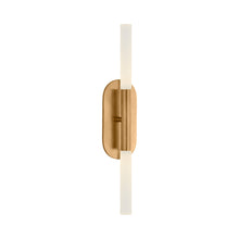 Load image into Gallery viewer, Rousseau LED Bath Wall Light in Antique-Burnished Brass/Etched Crystal (2-Light/Medium).
