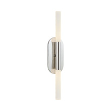 Load image into Gallery viewer, Rousseau LED Bath Wall Light in Polished Nickel/Etched Crystal (2-Light/Medium).
