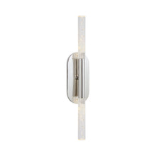 Load image into Gallery viewer, Rousseau LED Bath Wall Light in Polished Nickel/Seeded Glass (2-Light/Medium).
