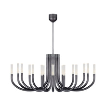 Load image into Gallery viewer, Rousseau LED Chandelier in Bronze/Seeded Glass (16-Light).
