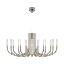 Load image into Gallery viewer, Rousseau LED Chandelier in Polished Nickel/Seeded Glass (16-Light).
