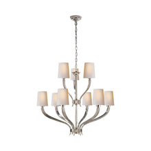 Load image into Gallery viewer, Ruhlmann Chandelier in Polished Nickel (2-Tier/Large).
