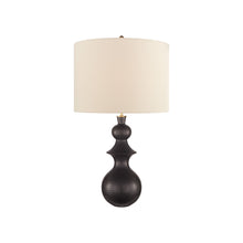 Load image into Gallery viewer, Saxon Table Lamp in Metallic Black.
