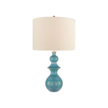 Load image into Gallery viewer, Saxon Table Lamp in Sandy Turquoise.
