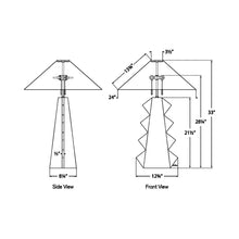 Load image into Gallery viewer, Senso Table Lamp - line drawing.
