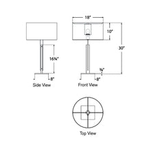 Load image into Gallery viewer, Serre LED Table Lamp - line drawing.
