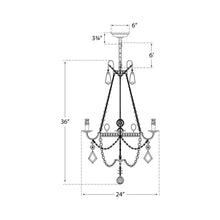 Load image into Gallery viewer, Sharon Chandelier - line drawing.
