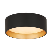 Load image into Gallery viewer, Shaw Solitaire LED Flush Mount Ceiling Light in Matte Black.
