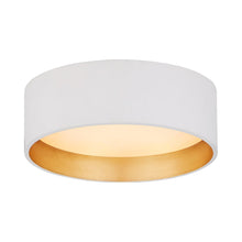 Load image into Gallery viewer, Shaw Solitaire LED Flush Mount Ceiling Light in Matte White.
