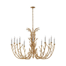 Load image into Gallery viewer, Silva Chandelier in Antique Gold Leaf.
