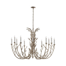 Load image into Gallery viewer, Silva Chandelier in Burnished Silver Leaf.
